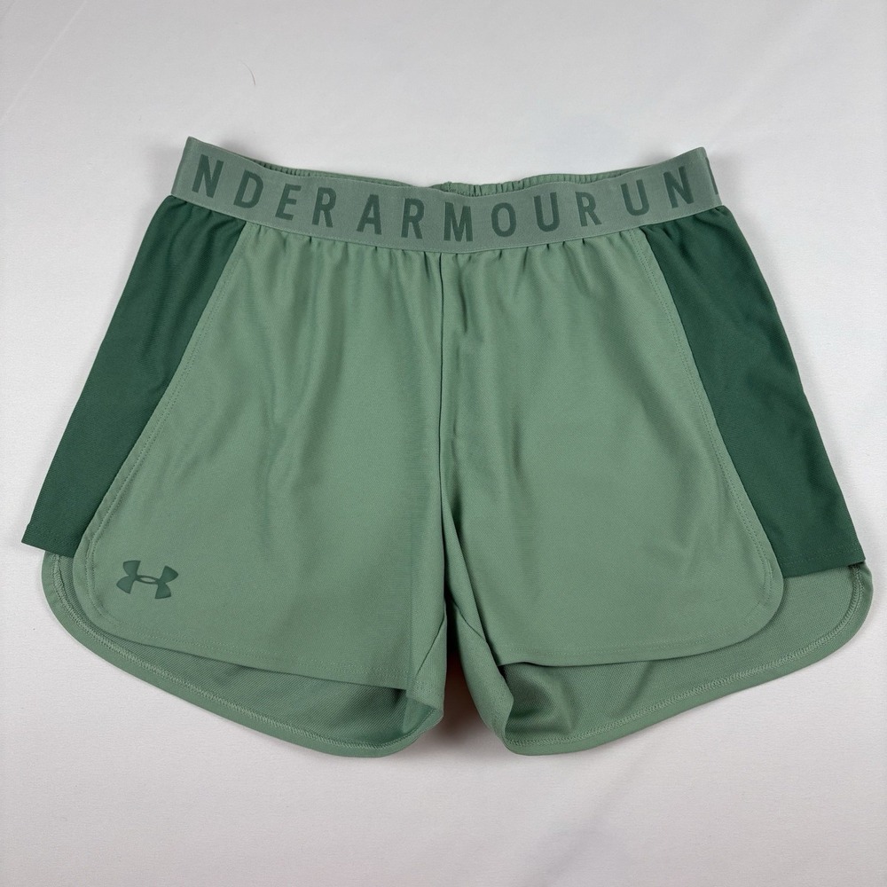 Under Armour Freedom Play Up Women's Small Green Training Athletic Gym Shorts